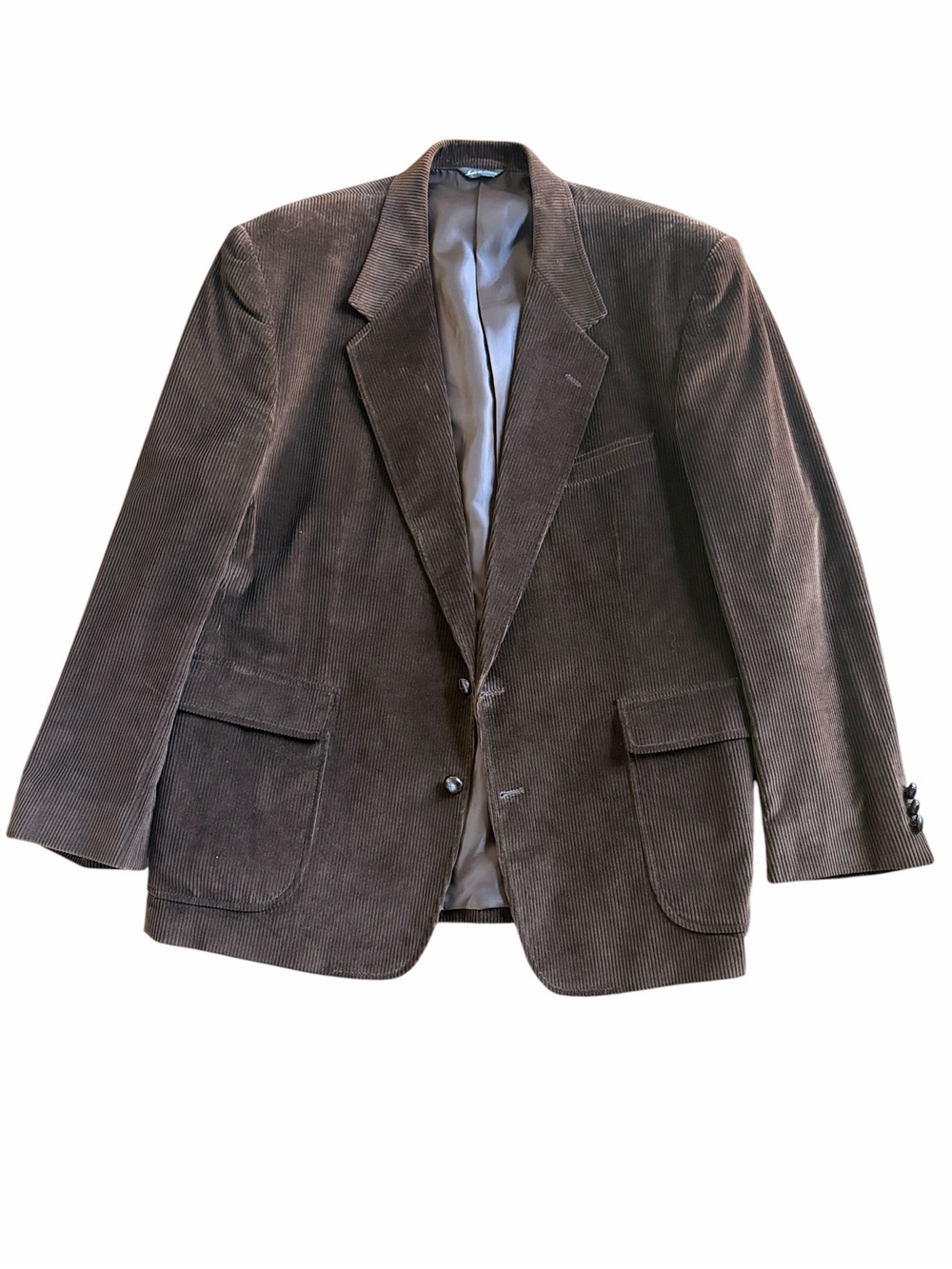David Taylor Vintage Men’s Dark Brown Corduroy Blazer Size 44R Preppy